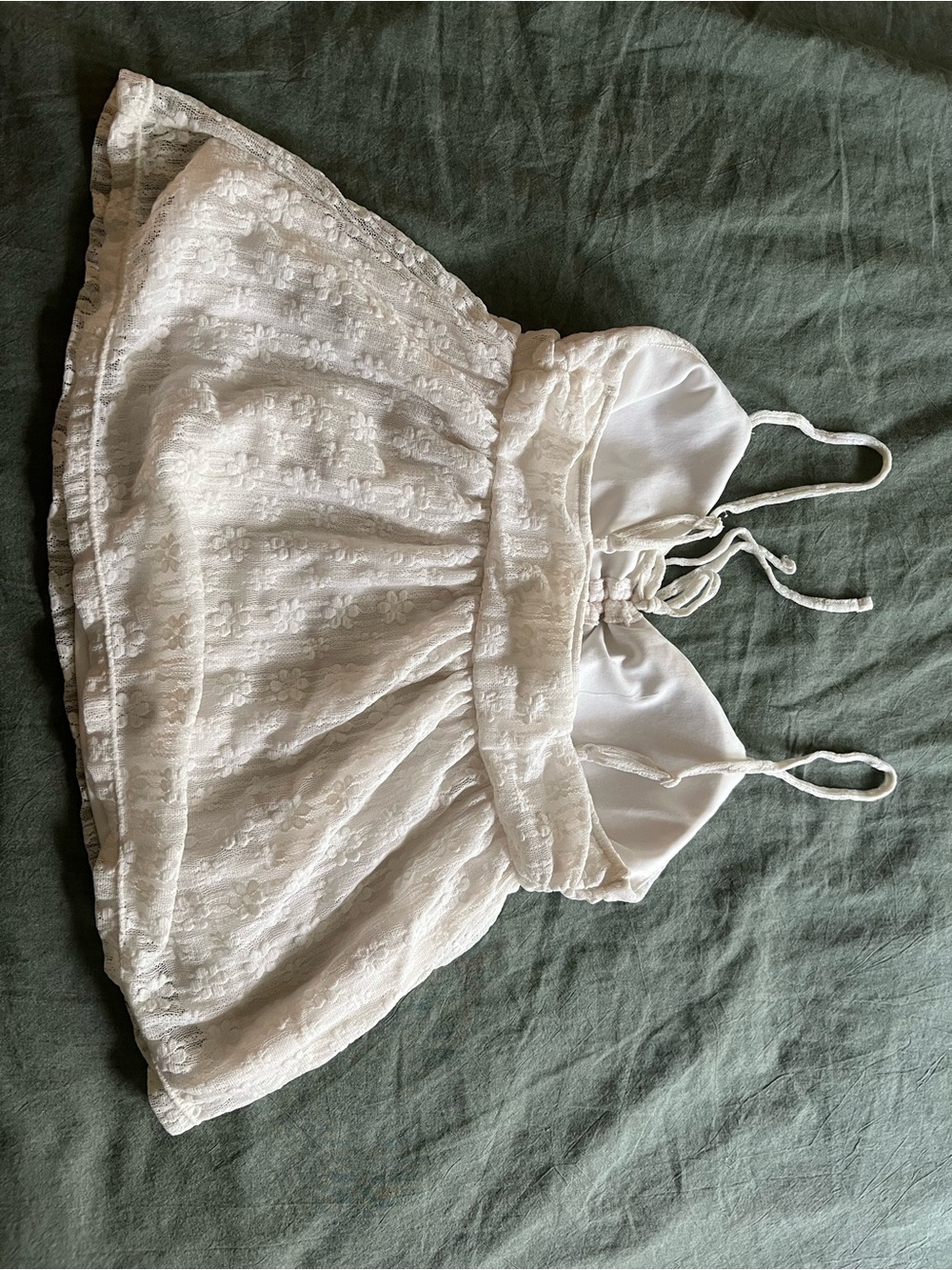 No Boundaries White Eyelet Lace Camisole Tank - Picture 2 of 4